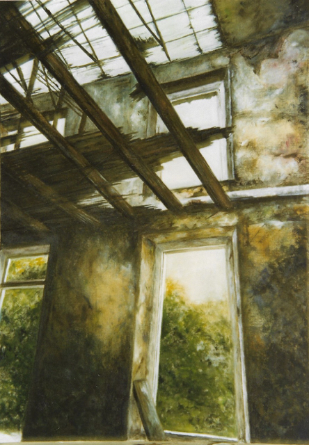 Broken Home, acrylic, paint, art, picture