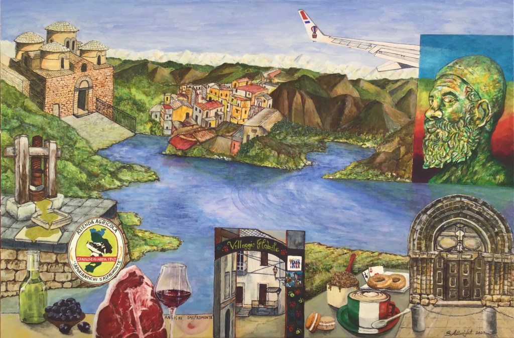 Calabria, acrylic, paint, art, picture, painting, canvas